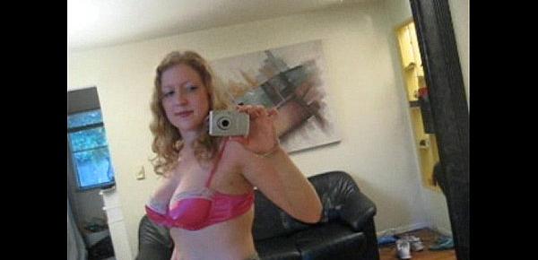  Busty girl next door Andy Lynn takes picture of herself in the mirror